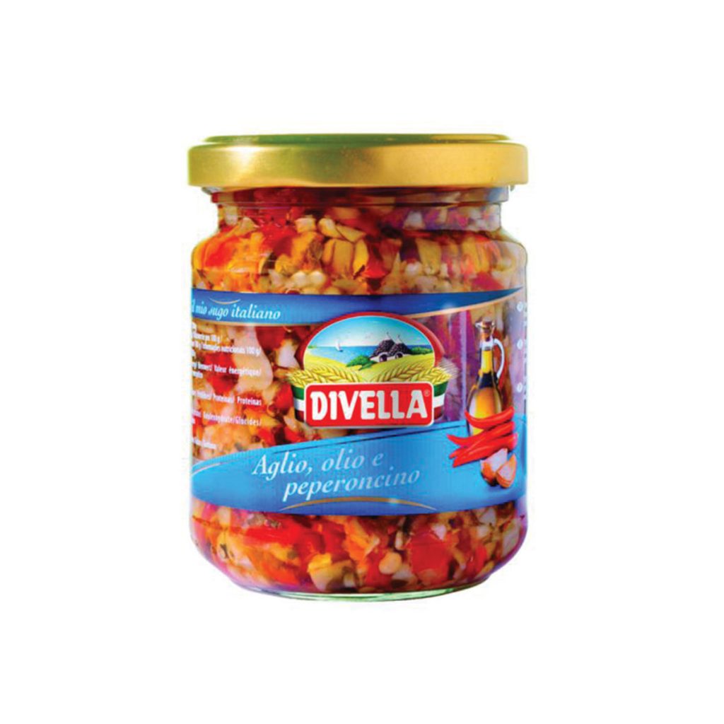 Divella Aceite con Ajo y Chile Picante Italia