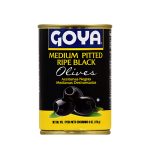 Aceitunas negras maduras sin hueso medio Goya 6 Oz