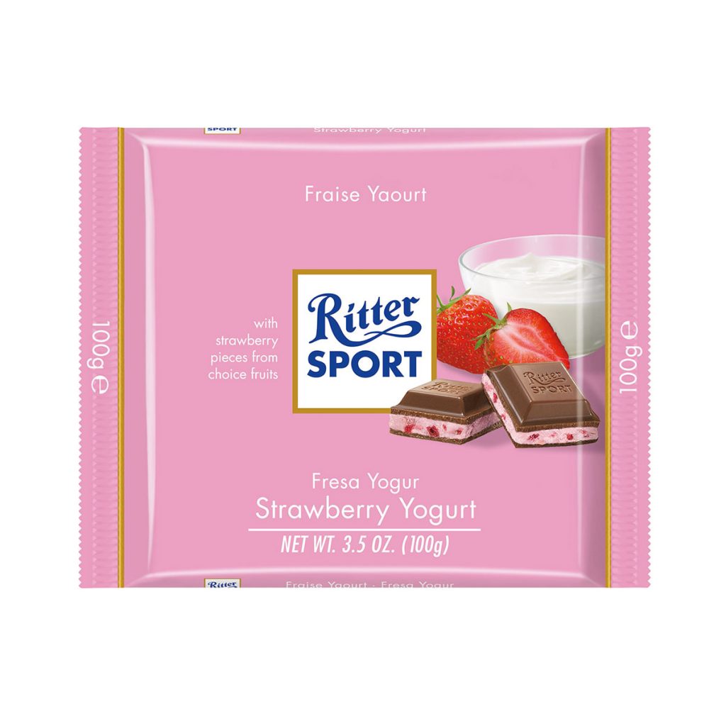 Chocolate de yogurt con fresa Ritter 100gr