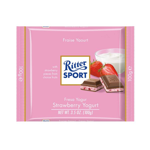 Chocolate de yogurt con fresa Ritter 100gr