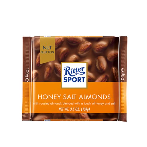 Chocolate con almendras con miel y sal Ritter 100gr