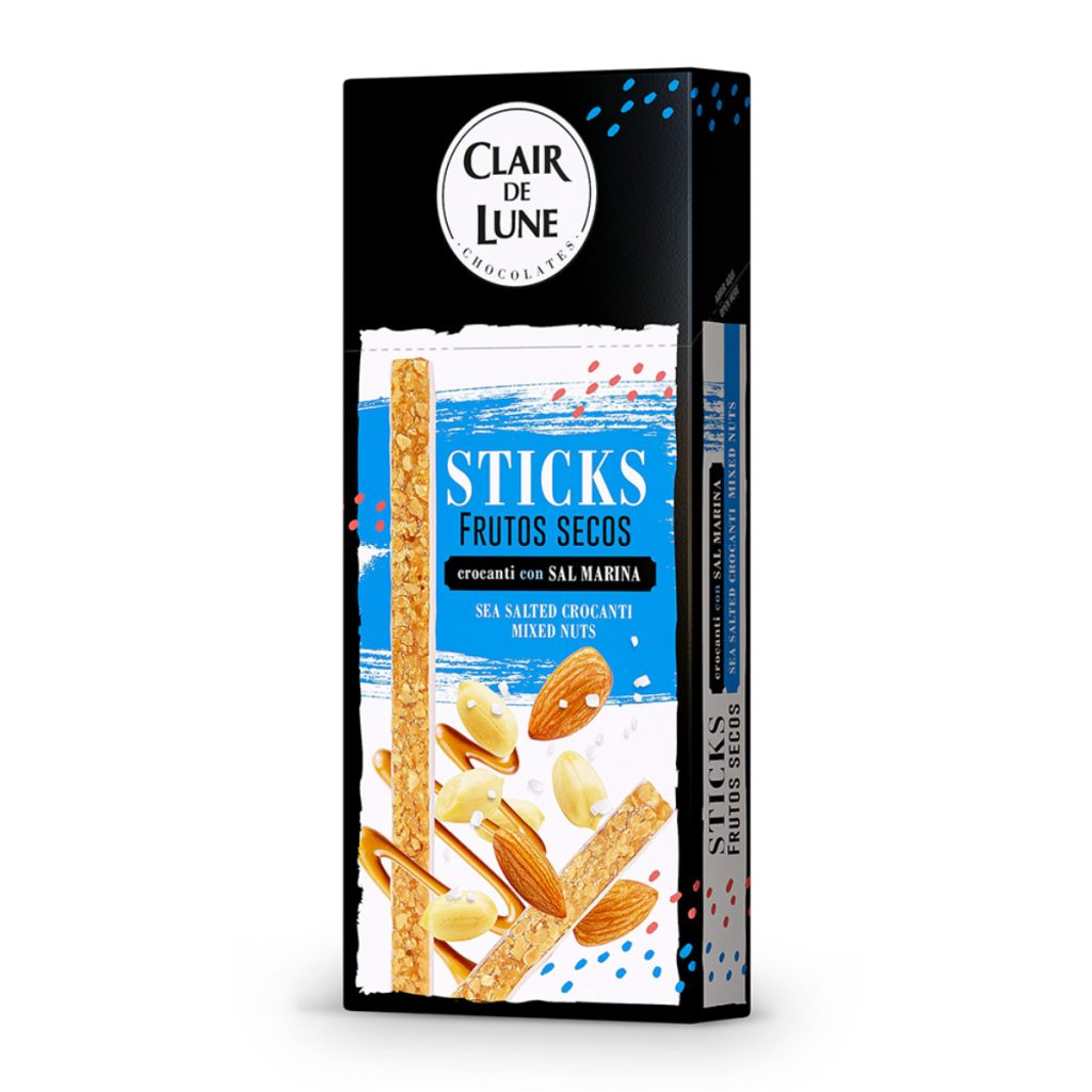 Sticks de frutos secos crocanti con sal marina 140g Clair De Lune