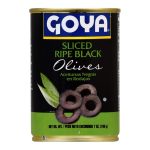 Aceitunas negras maduras en lonchas Goya 7 Oz