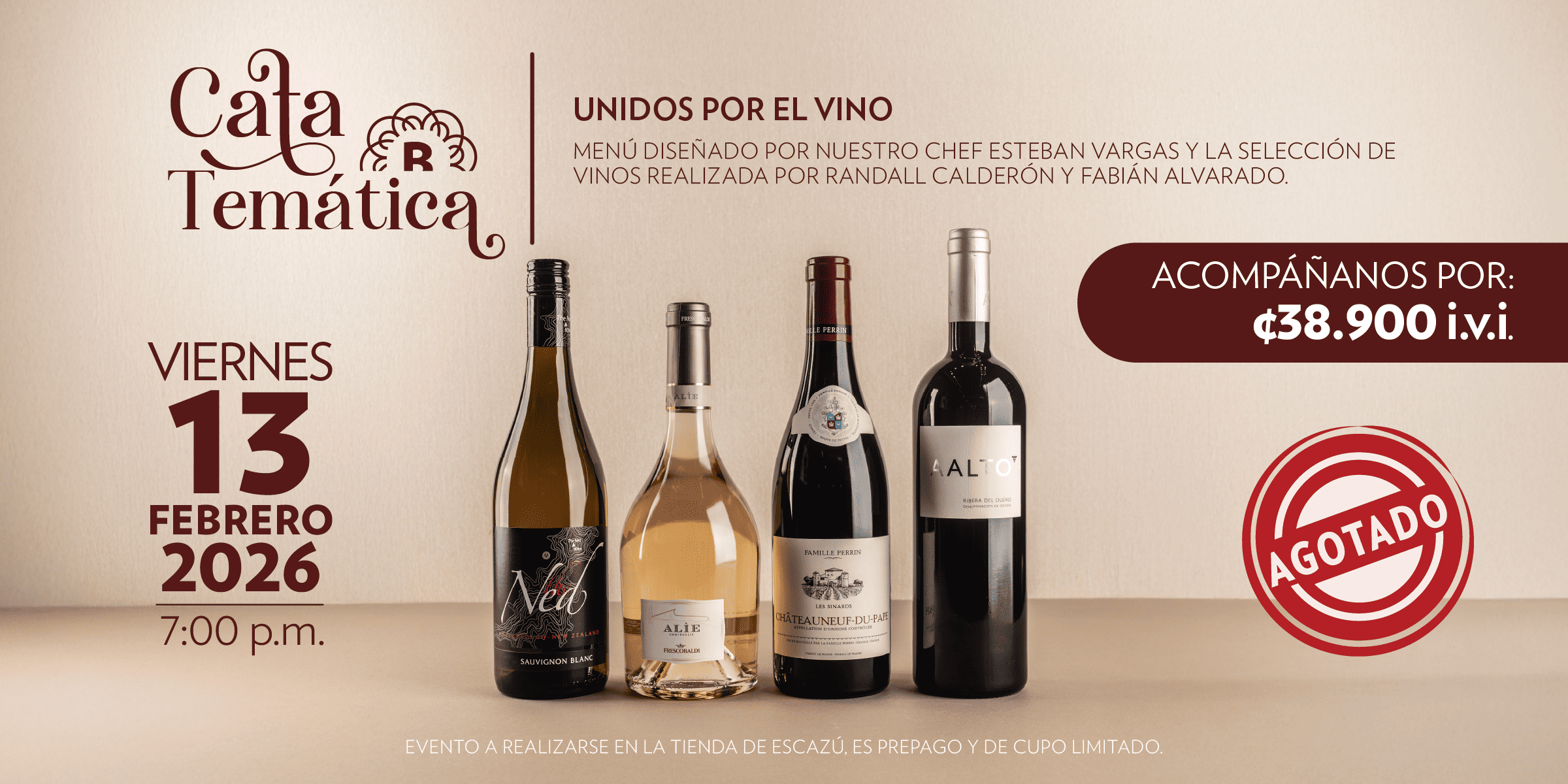 Cata Temática Febrero, Unidos por el vino. Agotado