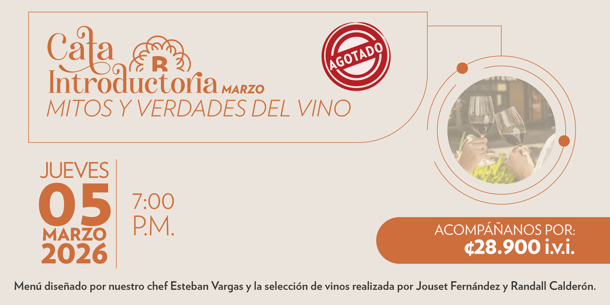 Cata introdutoria Marzo - Mitos y verdades del Vino