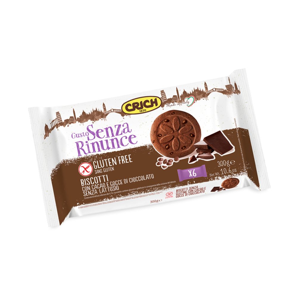 galleta de chocolate sin gluten y sin lactosa crich 300g