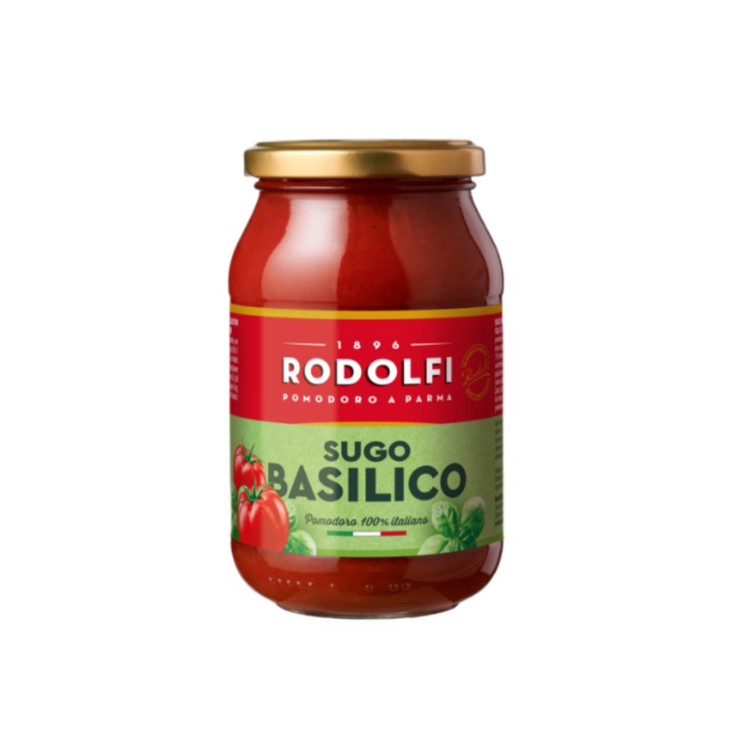 Salsa de tomate con albahaca Rodolfi 400gr